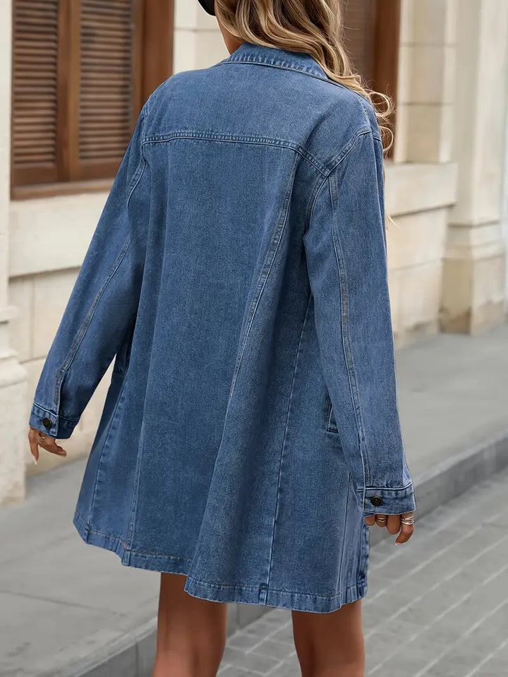 Tacie - Jachetă Din Denim Cu Buzunare Frontale