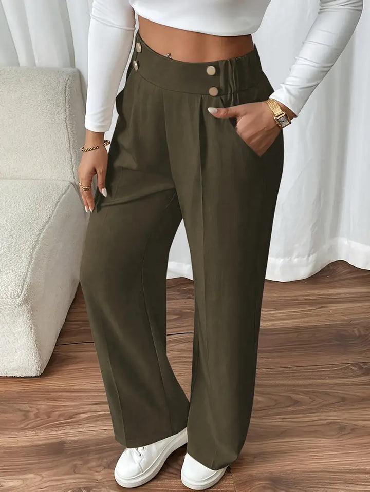 Orvella - Pantaloni Confortabili Largi Cu Buzunare
