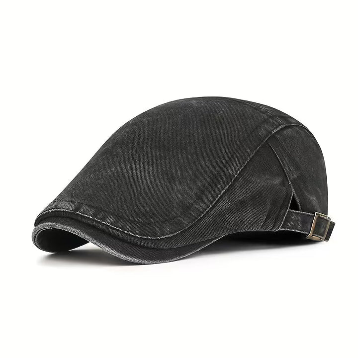 ComfyLuxe - Șapcă Din Denim Cu Cataramă Reglabilă