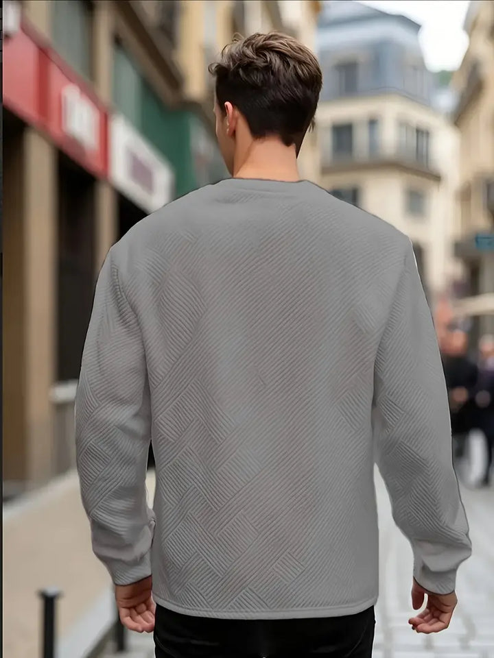 Malinga - Hanorac Casual Cu Model Geometric și Mâneci Lungi