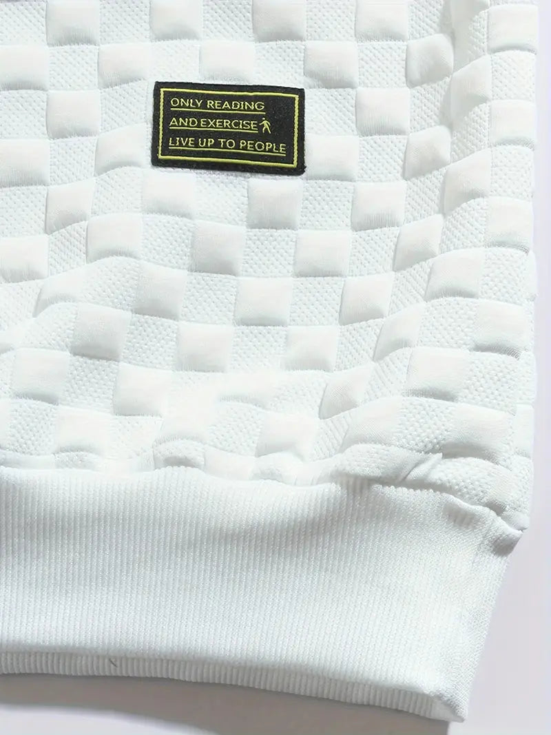 Stafford - Hanorac Casual Cu Textură în Carouri