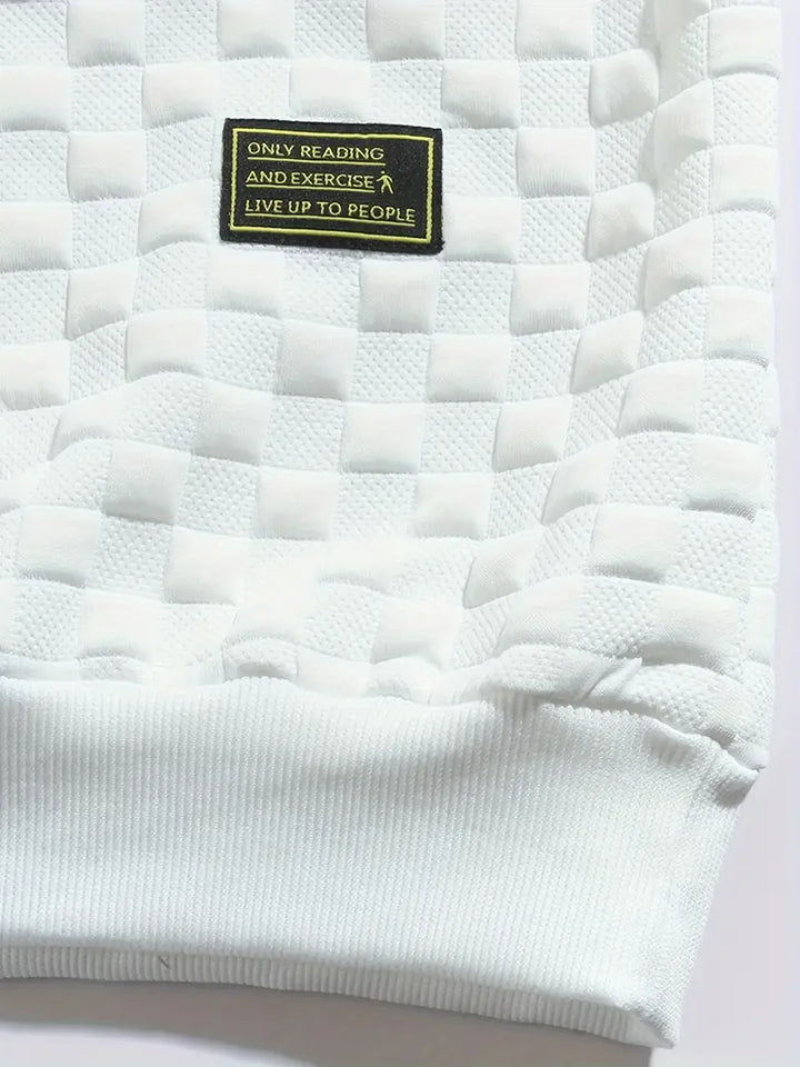 Stafford - Hanorac Casual Cu Textură în Carouri