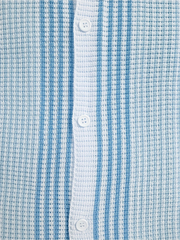 Avram - Cămașă Casual Cu Dungi Si Nasturi