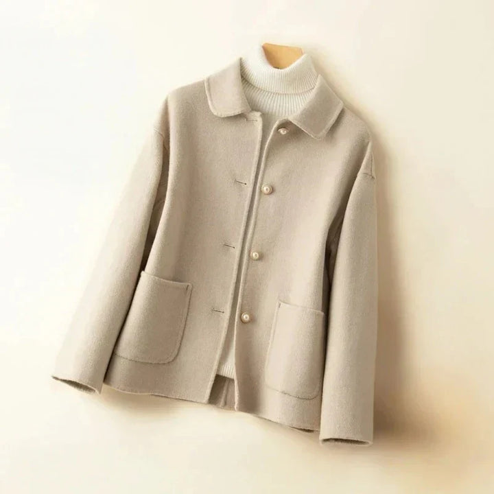 Nezaket - Palton Elegant Din Cașmir Cu Mâneci Lungi