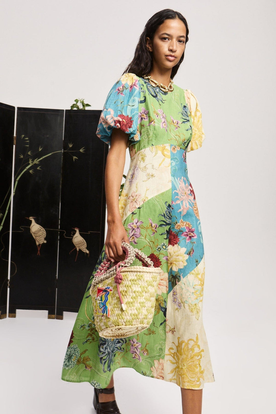 Maileen - Rochie Midi cu Cusături Avery