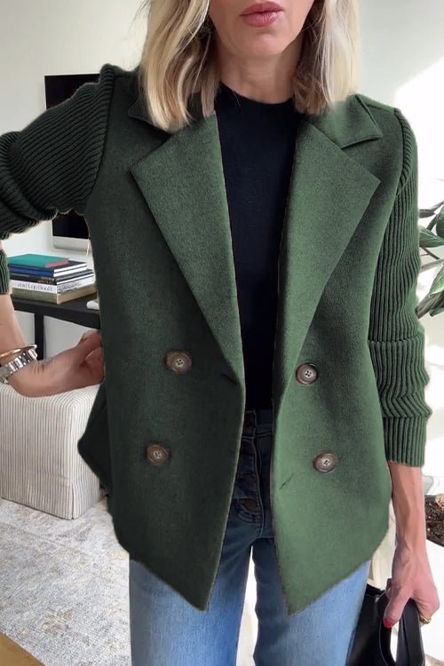 Kittiya - Blazer Elegant Tricotat Cu Mâneci Lungi
