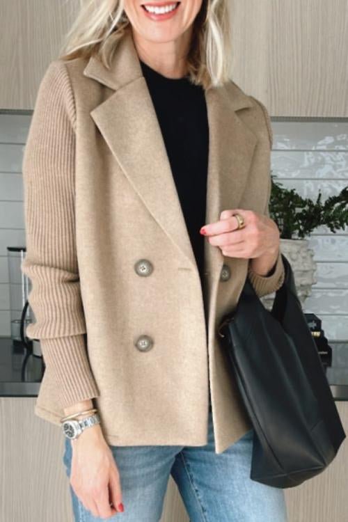 Kittiya - Blazer Elegant Tricotat Cu Mâneci Lungi