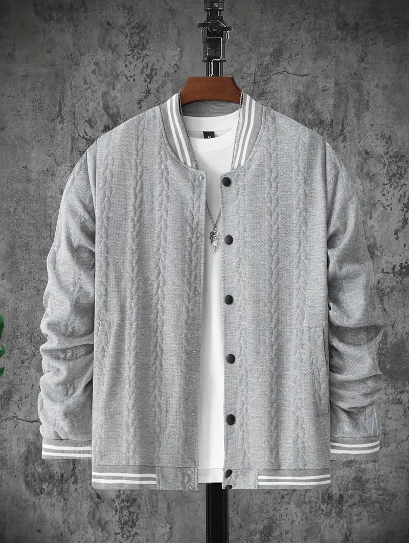 Felips - Jachetă De Baseball Cu Decor In Dungi Jacquard