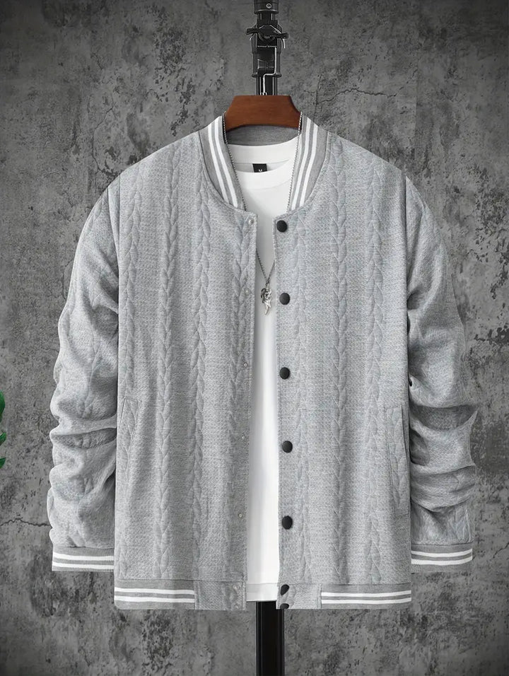 Felips - Jachetă De Baseball Cu Decor In Dungi Jacquard