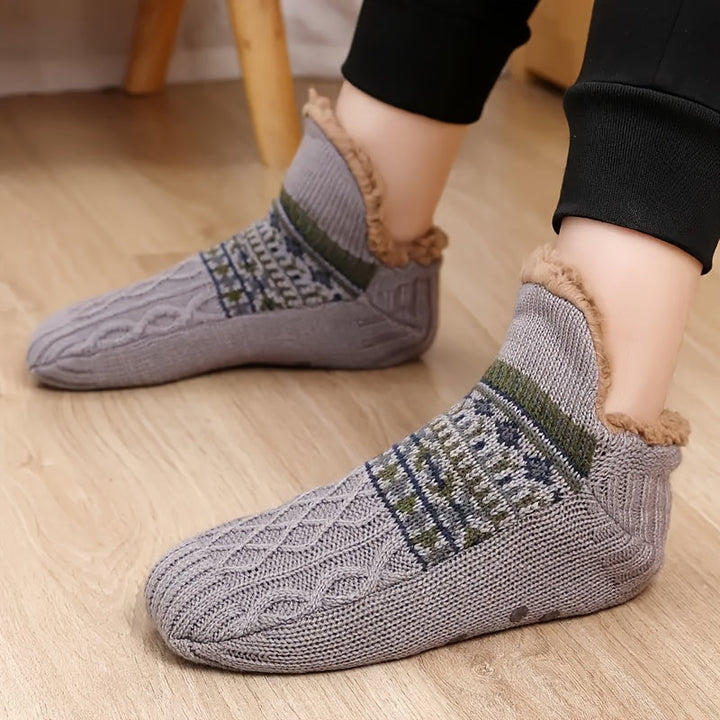 Nuvello - Șosete Confortabile Din Tricot Moale Cu Dungi