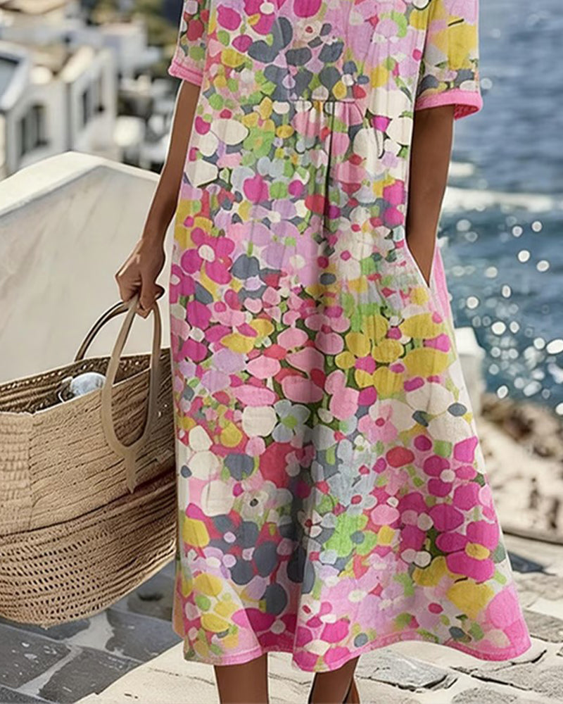 Sivena - Rochie Elegantă, Lejeră, Cu Imprimeu