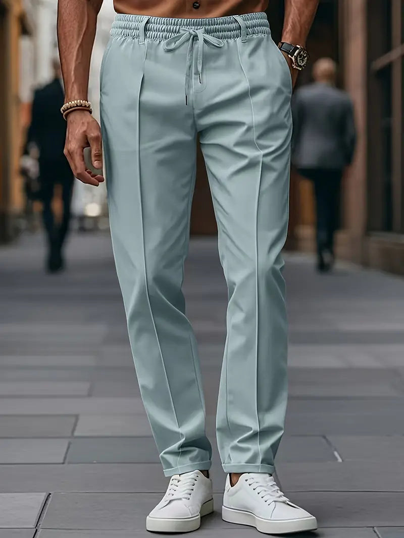 Crawford - Casual Subțire Potrivit Pantaloni Cu Talie Elastică