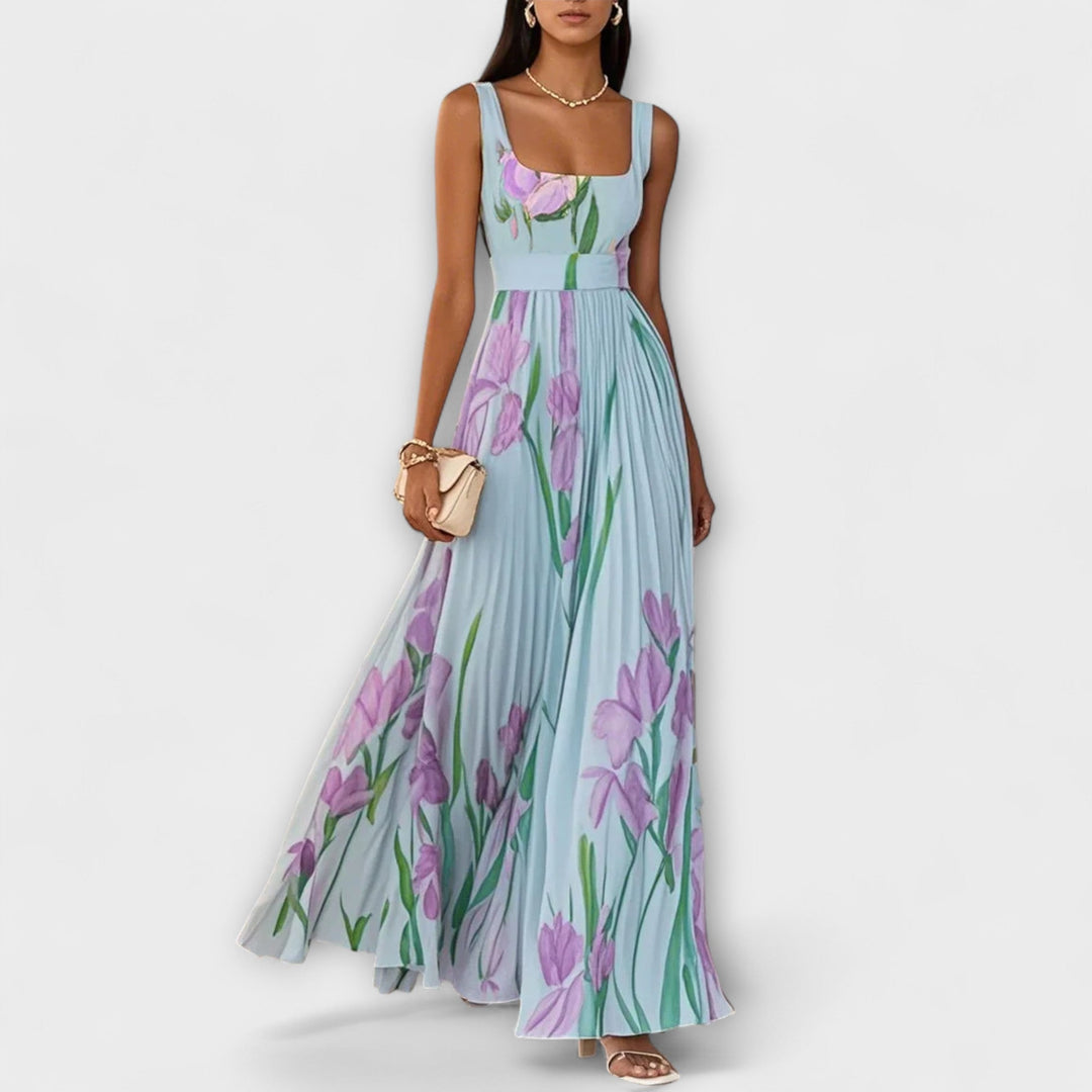 Tressa - Rochie Elegantă Fără Mâneci, Cu Imprimeu Floral