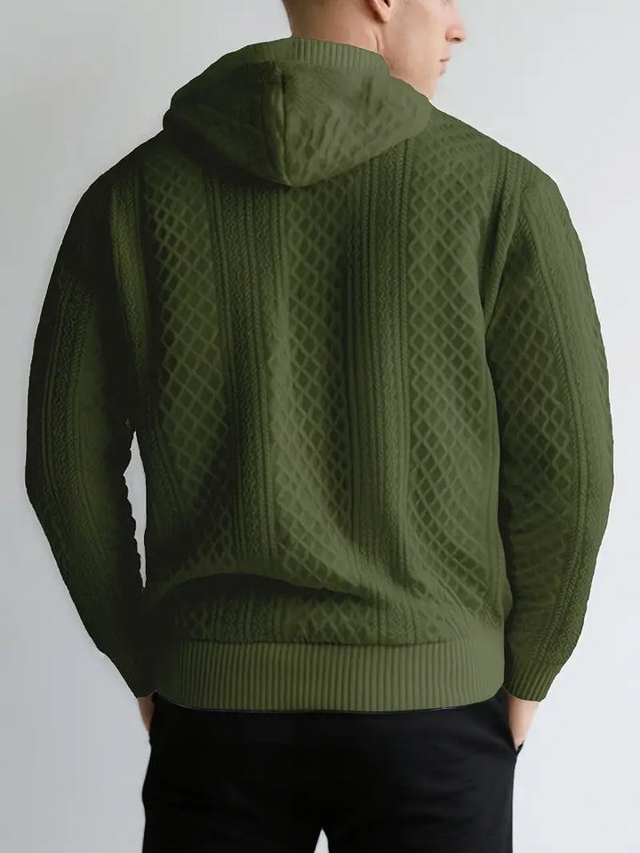 Karah - Hanorac Cu Mâneci Lungi Tricotat și Glugă