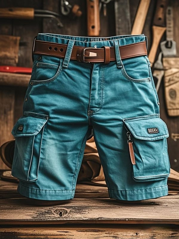 Pantaloni Scurți Funcționali Retro Pentru Bărbați Pentru Activități în Aer Liber