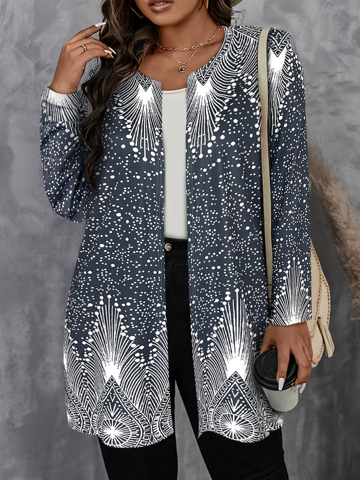 Joalyne - Cardigan Casual Cu Model Din Buline Și Linii
