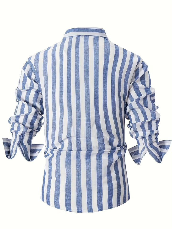 George - Cămașă Elegantă Cu Mâneci Lungi și Dungi