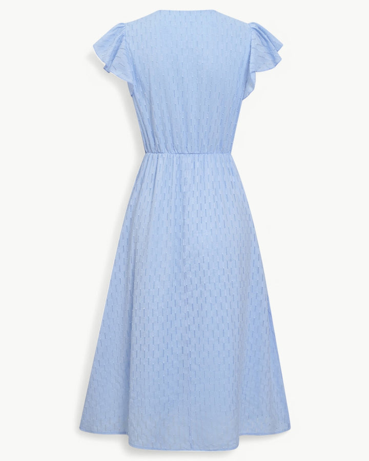 Julieta - Rochie Midi Cu Mâneci Cu Volane