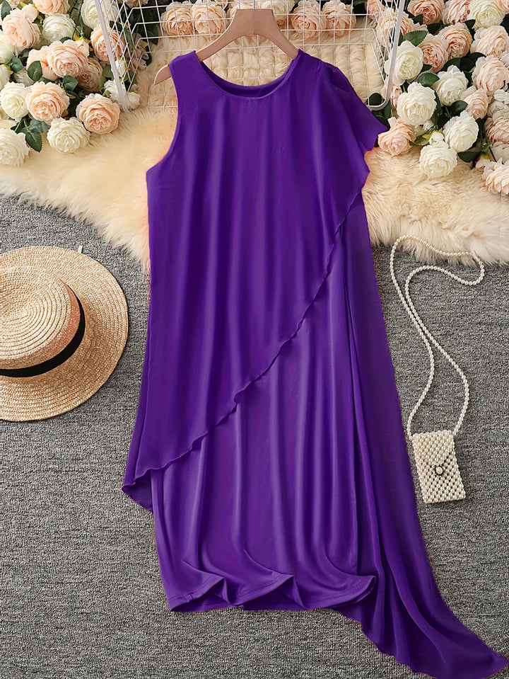Maren - Rochie Midi Elegantă Fără Mâneci