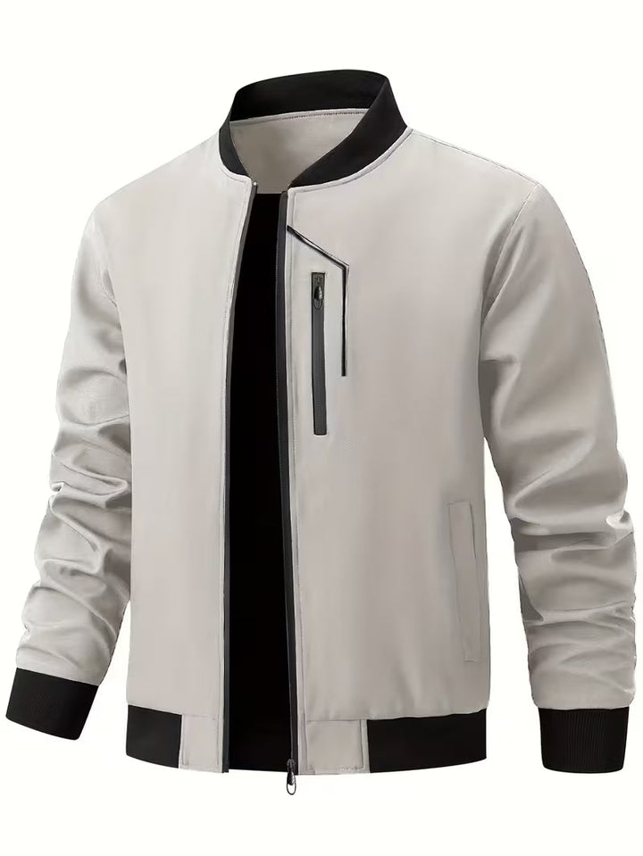 Akrum - Jachetă Bomber Casual Cu Fermoar