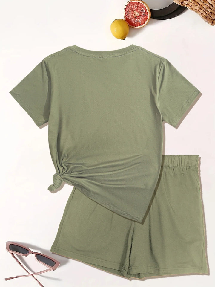 Lyra - Set Casual Din Două Piese Cu Imprimeu Grafic