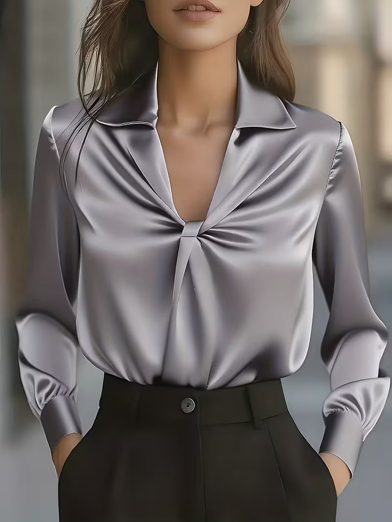Leylah - Bluză Elegantă Cu Mâneci Lungi