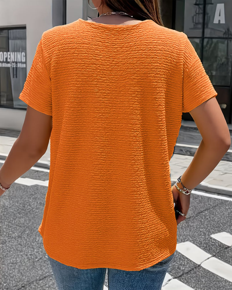 Gergina - Tricou Cu Guler Peter Pan