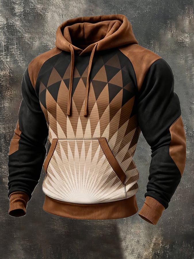 Nicholls - Hanorac Casual cu Mâneci Lungi și Imprimeu Colorat