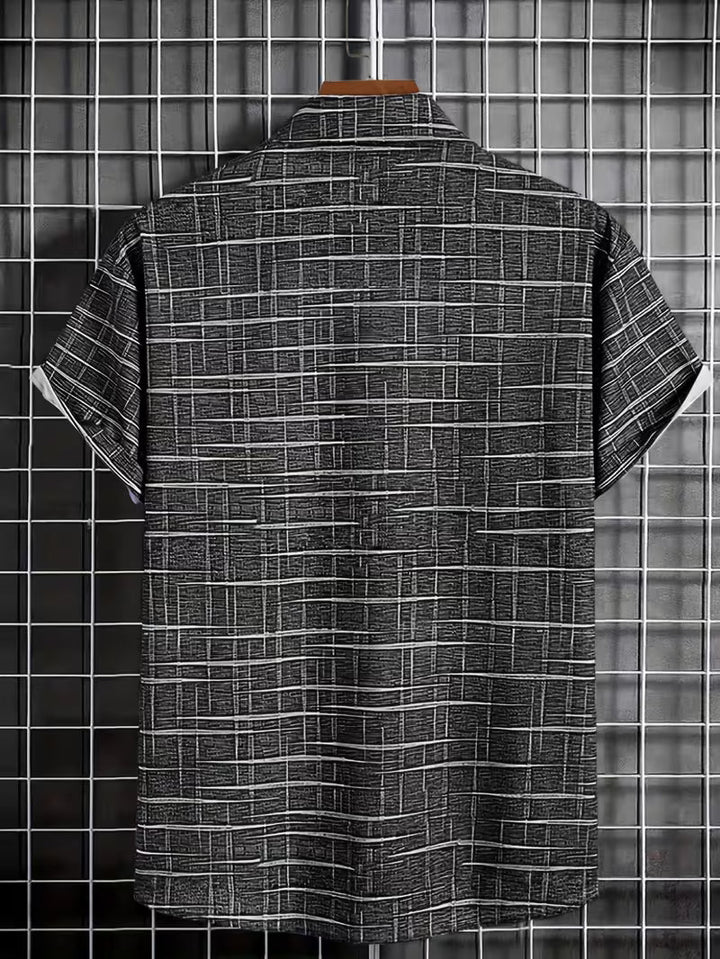 Jerrick - Cămașă Cu Imprimeu Geometric Vintage