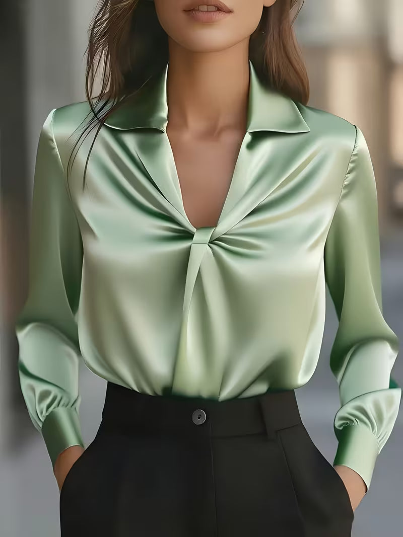 Leylah - Bluză Elegantă Cu Mâneci Lungi