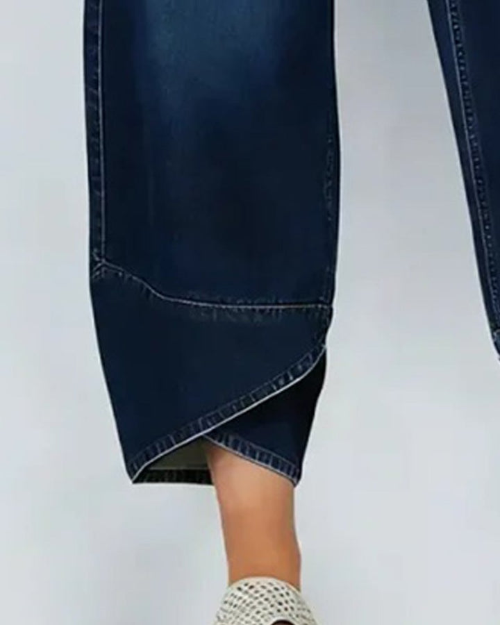 Synira - Blugi Casual Cu Croi Larg