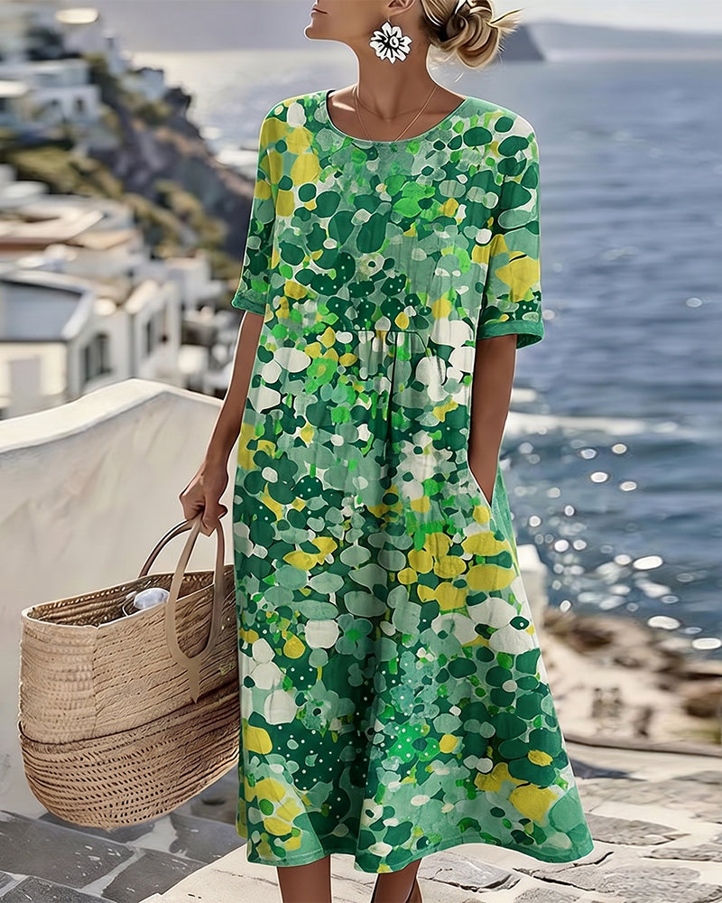 Sivena - Rochie Elegantă, Lejeră, Cu Imprimeu