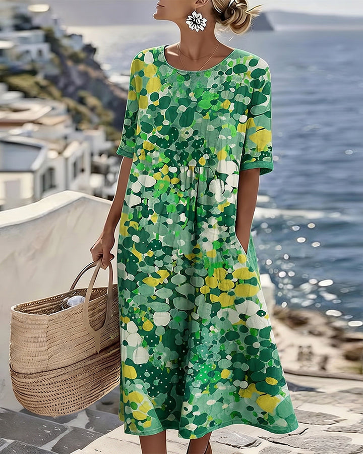 Sivena - Rochie Elegantă, Lejeră, Cu Imprimeu
