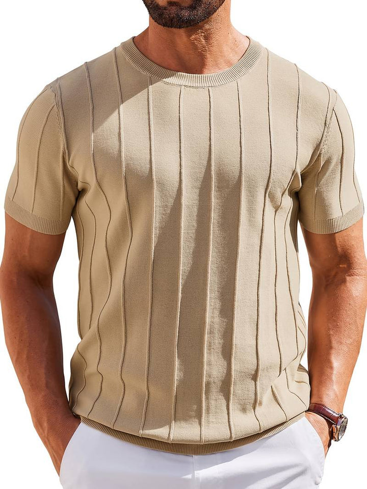 Sang - Tricou De Vară Din Tricot Cu Guler Rotund