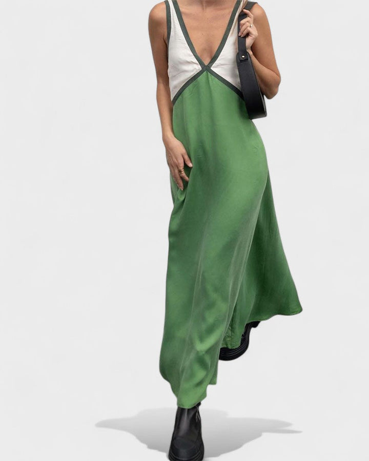 Vida - Rochie Lungă Elegantă Fără Mâneci