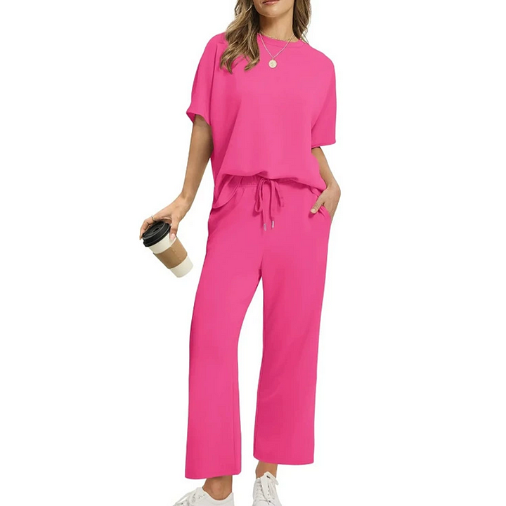 Shirona - Set Casual Format Din Bluză și Pantaloni