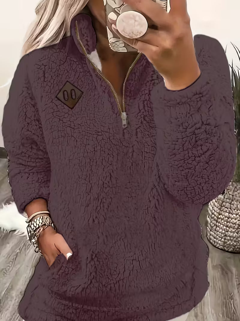 Humera - Jachetă Elegantă Cu Mâneci Lungi și Fermoar