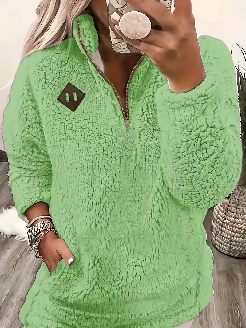 Humera - Jachetă Elegantă Cu Mâneci Lungi și Fermoar