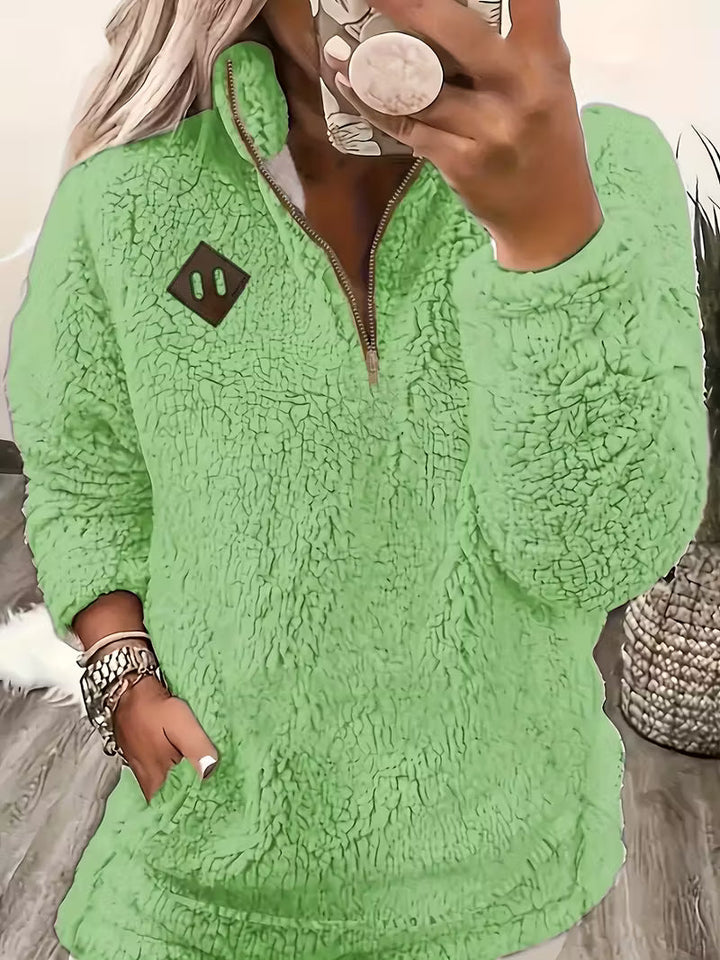 Humera - Jachetă Elegantă Cu Mâneci Lungi și Fermoar