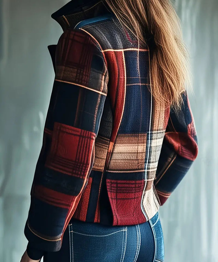 Marsai - Palton Scurt Cu Model Tartan