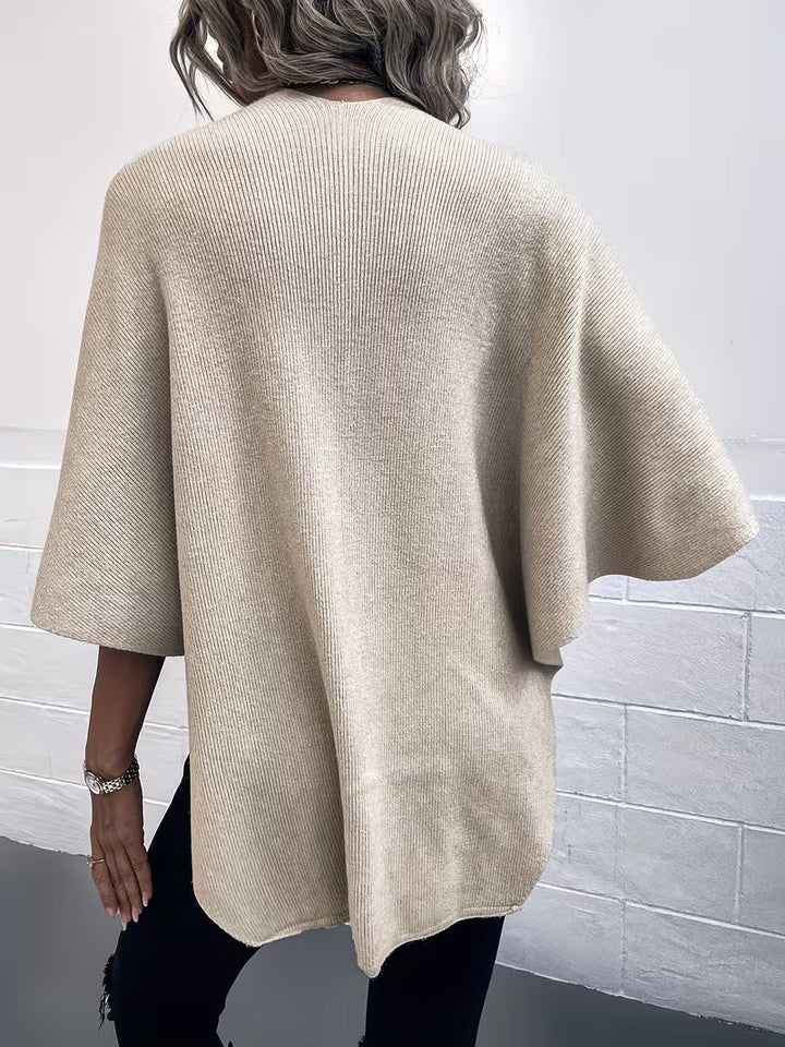 Maebry - Cardigan cu șal Tricotat, cu minge Rotundă