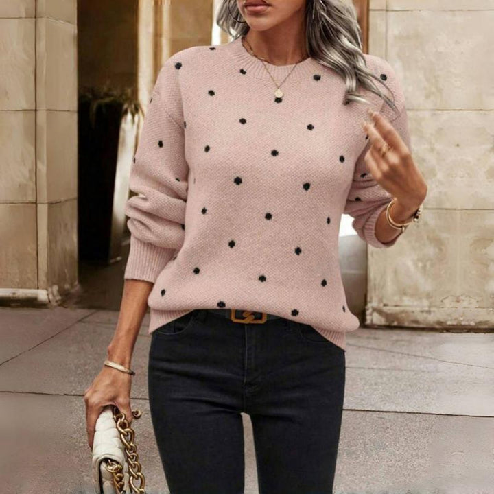 Gergana - Pulover Tricotat Cu Buline