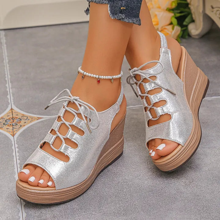 Eleaner – Sandale Confortabile cu Talpă în Formă de Pană