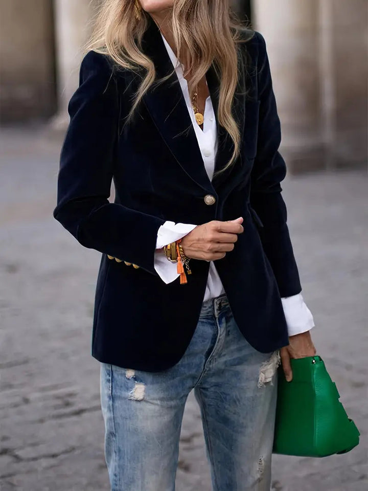 Elīna - Blazer Elegant Din Catifea