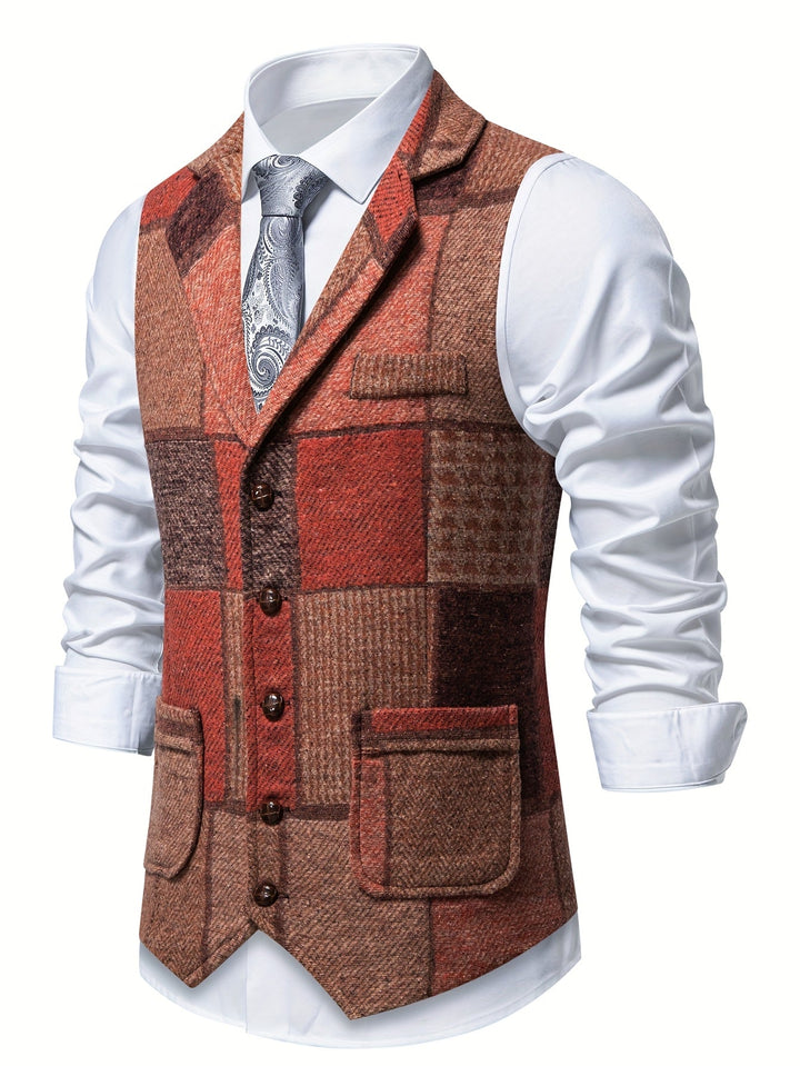 Saverse - Vestă Din Tweed Cu Modelul în Zig Zag