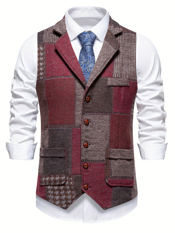 Saverse - Vestă Din Tweed Cu Modelul în Zig Zag