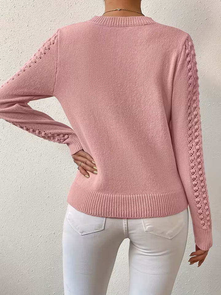 Shannen - Pulover Tricotat Cu Mâneci Lungi