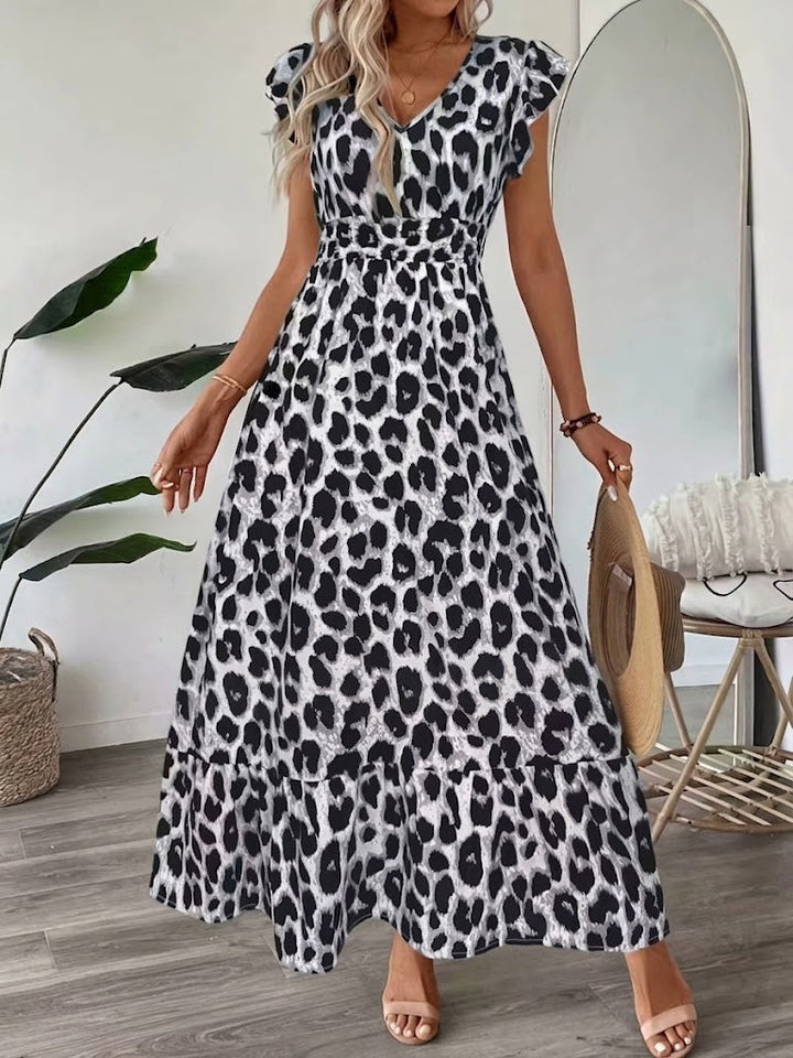 Ranika – Rochie Maxi Fără Mâneci, Cu Decolteu în V