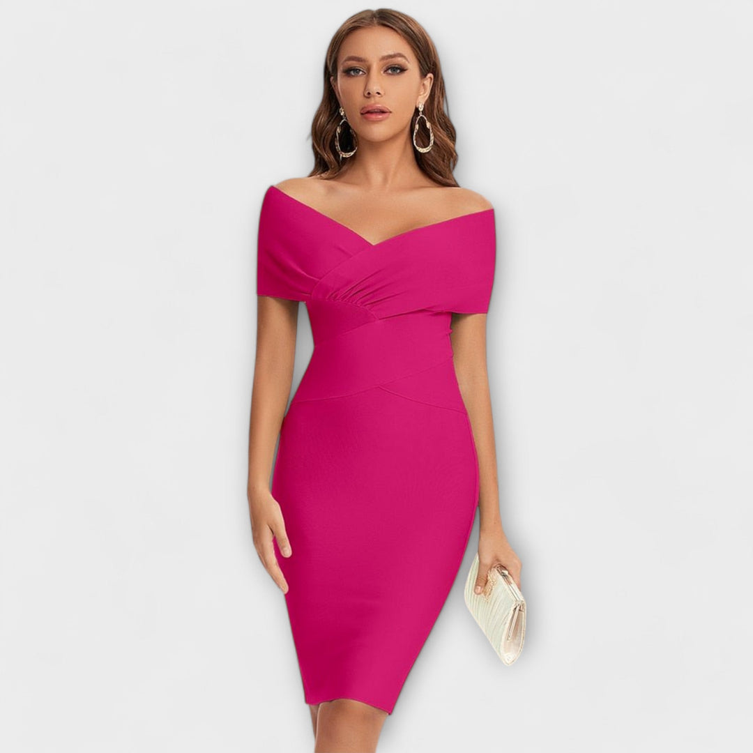 Leesina – Rochie Elegantă Cu Decolteu în V