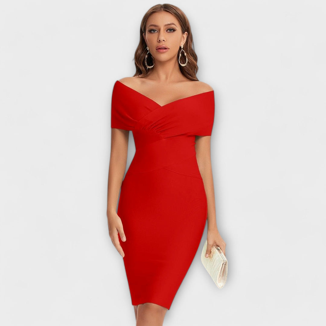 Leesina – Rochie Elegantă Cu Decolteu în V